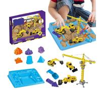 Play Construction Sand Kit | Space Engineering Beach Toy, Construction Toy Vehicles - For Boys Girls Preschoolers Indoor Outdoor Birthday Classroom Daycare Center Playroom Backyard And Much More