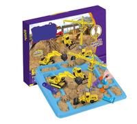 Play Construction Sand Kit - Space Engineering Beach Toy with Construction Vehicles | Fun Educational Play for Boys/Girls, Preschoolers, Indoor/Outdoor, Birthday, Classroom, Backyard Playroom
