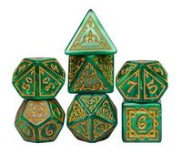 Play Dice 7-Piece Role Play Acrylic Dice Game Colourful Group Game for On the Go and Home