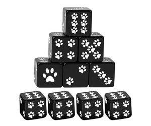 Play Dice - Cute Cat Paw Dice Resin 10 Pieces 5/8" Large Six Sided Set for Display and Play | Picnic Games, Tabletop Board , Dorm Activities, Re