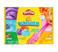 Play-Doh 6 Variety Compounds - Super Stretch, Play Foam, Butter, Cloud, Compound Packs