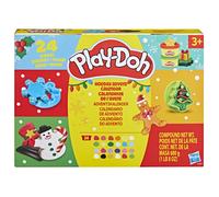 Play-Doh Holiday Advent Calendar, Arts & Crafts Playset with Over 24 Surprise Accessories, Compound Cans, and Playmat, Preschool Toys Kids Ages 3+