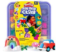 Play-Doh Air Dry Clay Case - Portable Storage Case Kit with 13 Air Dry Clays for Kids, Sculpting Tools, Wiggly Eyes & Moulds - Creative Modelling Travel Art Set - Gift for Kids Ages 4+