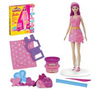 Play-Doh Barbie Hearts and Hair Set Make Doll Clothes with Modeling Compound & 10 Fashion Accessories Arts & Crafts for Girls & Boys 5+