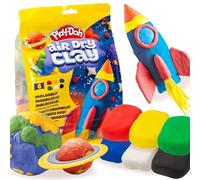 Play-Doh Brand Air Dry Clay, 6 Vibrant Clay Colors, Soft & Ultra Light Modeling Clay for Kids, Moldable, Paintable, Crumble-Free