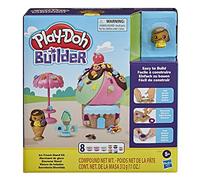 Play-Doh Builder Ice Cream Stand Toy Building Kit for Kids 5 Years and Up with 8 Cans of Non-Toxic Modelling Compound, Multicolor, E9040