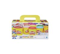Play-Doh Cans Pack of 20 Super Colour - 85g Each, 20 Vibrant Colours for Creative Play, Great for Play Dates & Gifts