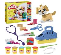 Play-Doh Care n Carry Vet Playset with Toy Dog, Carrier, 10 Tools, 5 Colours, Multicolor