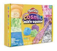 Play-Doh Cosmic Mix & Squish Set - 6 Compound Tubs with 4 Textures and Fun Mix-Ins - Cloud Butter Stretch Bubble Pop Textures - Tactile and Sensory Toys for Kids Ages 4+