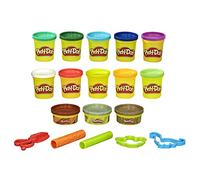 Play-Doh Dinosaur Theme 13-Pack of Non-Toxic Modeling Compound for Kids 3 Years and Up With 2 Cutter Shapes, 2 Roller Tools, and Scissors (Amazon Exclusive)