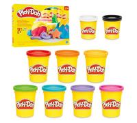Play-Doh Favorite Colour Pack of 9 Cans, 7 x 113 g and 2 x 57 g, Incl. White & Black, Modelling Compound, Toys for Boys and Girls 2+ Years Old, Kid's Arts & Crafts Gift Idea