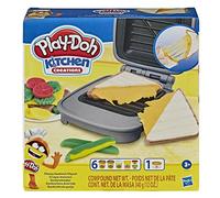 Play-Doh Kitchen Creations Cheesy Sandwich Play Food Set for Kids 3 Years and Up Elastix Compound and 6 Additional Colours
