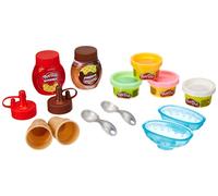 Play-Doh Kitchen Creations Double Drizzle Ice Cream Playset for Children 3 Years and Up with 2 Play-Doh Drizzle Colours and 4 Classic Pots, Non-Toxic