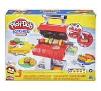 Play-Doh Kitchen Creations Grill 'n Stamp Playset for Kids 3 Years and Up with 6 Non-Toxic Modeling Compound Colors and 7 Barbecue Toy Accessorie