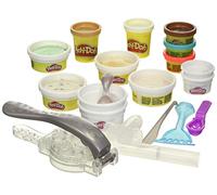 Play-Doh Kitchen Creations Rollzies Rolled Ice Cream Set with 4 Cans of Play-Doh Color Burst Compound Plus 5 Additional Non-Toxic Colors