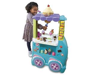 Play-Doh Kitchen Creations Ultimate Ice Cream Truck Playset with 27 Accessories, 12 Pots, Realistic Sounds, Multicolor, 203.2 x 635 x 558.8 mim