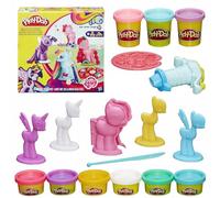 Play-Doh Make 'n Style Ponies Playset, My Little Pony Figures, 9 Colors, Kids Arts & Crafts Set, Preschool Toys, for Girls & Boys, Ages 3+ (Amazon Exclusive)