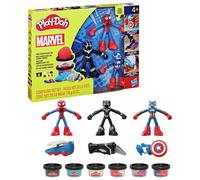 Play-Doh Marvel Hero Adventure Playset with 3 Action Figures and Accessories, 4+