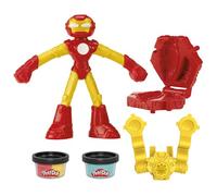 Play-Doh Marvel Iron Man Blast Launcher with Bendy Action Figure, Arts & Crafts Toys for Kids Ages 4 Years & Up