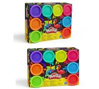 Play-Doh Neon 2 Pack Flashy Colors Modeling Compound Set, 8 Vibrant Colors, Non-Toxic Modeling Clay for Kids Ages 2+, 448g