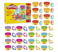 Play-Doh Party Favour Pack of 24 Cans with Cutters, Non-Toxic Modelling Compound for Kids Aged 3+, Arts and Crafts Toys, Creative Play Dough Set