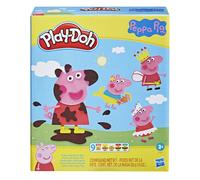 Play-Doh Peppa Pig Stylin Set with 9 Non-Toxic Modeling Compound Cans and 11 Accessories, Peppa Pig Toy for Kids 3 and Up, Multicolour, 6.68 x 18.42