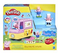 Play-Doh Peppa's Ice Cream Playset with Ice Cream Truck, Peppa and George Figures
