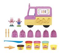 Play-Doh Peppa's Ice Cream Playset with Ice Cream Truck and Peppa and George Figures, Non-Toxic Modelling Compound Creative Toy for Toddlers, Arts and Crafts