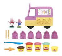 Play-Doh Peppa's Ice Cream Playset with Ice Cream Truck and Peppa and George Figures, Non-Toxic Modelling Compound Creative Toy for Toddlers, Arts an
