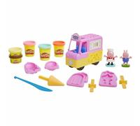 Play-Doh Peppa's Ice Cream Playset with Ice Cream Van, Peppa and George Figures, and 5 Pots