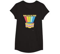 Play-Doh Rollin' in The Play-Doh Rainbow T-Shirt, Girls, Black, Small