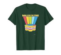 Play-Doh Rollin' in The Play-Doh Rainbow T-Shirt, Men, Dark Green, X-Large