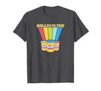 Play-Doh Rollin' in The Play-Doh Rainbow T-Shirt, Men, Dark Heather Grey, XX-Large