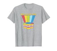 Play-Doh Rollin' in The Play-Doh Rainbow T-Shirt, Men, Heather Grey, 5X-Large