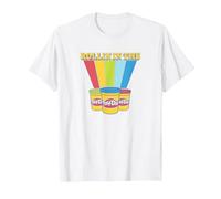 Play-Doh Rollin' in The Play-Doh Rainbow T-Shirt, Men, White, X-Large