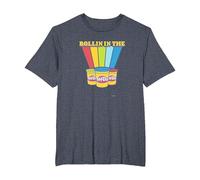 Play-Doh Rollin' in The Play-Doh Rainbow T-Shirt, Men's Big and Tall, Heather Blue, 4X Tall