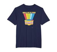 Play-Doh Rollin' in The Play-Doh Rainbow T-Shirt, Men's Big and Tall, Navy Blue, 6X Tall