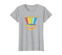 Play-Doh Rollin' in The Play-Doh Rainbow T-Shirt, Women, Heather Grey, Large