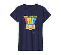 Play-Doh Rollin' in The Play-Doh Rainbow T-Shirt, Women, Navy Blue, Large