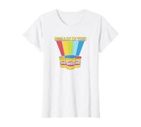 Play-Doh Rollin' in The Play-Doh Rainbow T-Shirt, Women, White, Large