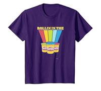 Play-Doh Rollin' in The Play-Doh Rainbow T-Shirt, Youth, Purple, X-Small