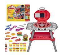 Play-Doh Sizzlin' BBQ Grill Playset, 74 cm Tall with Lights, Sizzling Sounds, 17 Accessories & 10 Tubs