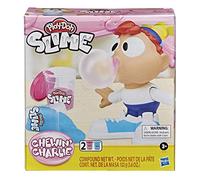 Play-Doh Slime Chewin' Charlie Slime Bubble Maker Toy for Children Aged 3 Years and Up with 2 Pots of Pink and Blue Play-Doh Slime Compound, Non-Toxic