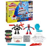 Play-Doh Marvel Spider-Man Launch & Slice Battle Playset with 2 Action Figures, Ages 4+