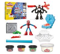 Play-Doh Marvel Spider-Man Launch & Slice Battle Playset with 2 Action Figures, Ages 4+