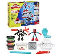 Play-Doh Marvel Spider-Man Launch & Slice Battle Playset with 2 Action Figures, Ages 4+