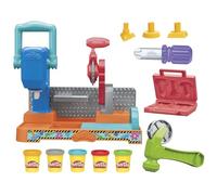 Play-Doh Stamp & Saw Tool Bench Playset for Toddlers, Non-Toxic Modelling Compound Set for Boys and Girls, Creative Toys for 3+ Year Old Kids, Arts and Crafts