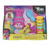Play-Doh Trolls World Tour Rainbow Hair Poppy Styling Toy for Children 3 Years and up with 6 Non-Toxic Play-Doh Colours
