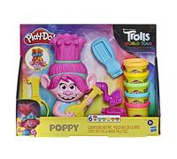 Play-Doh Trolls World Tour Rainbow Hair Poppy Styling Toy for Children 3 Years and up with 6 Non-Toxic Play-Doh Colours