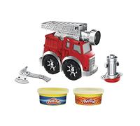 Play-Doh Wheels Fire Engine Playset with 2 Non-Toxic Modeling Compound Cans Including Water and Fire Colors, Firetruck Toy for Kids 3 and Up